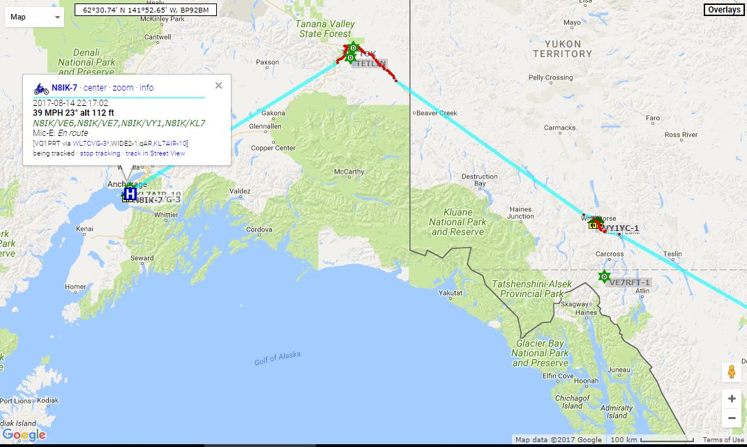N8IK running APRS to Alaska